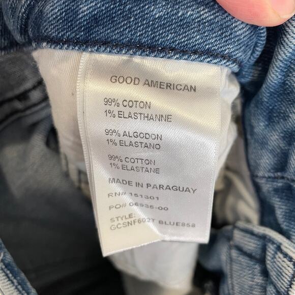 Good‎ American Jeans Good Curve Straight Natural Fray Hem High Rise 14 - Picture 7 of 8